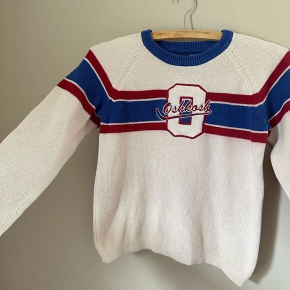Vintage OshKosh b’ Gosh boys knit hockey crewneck sweater - Picture 2 of 8